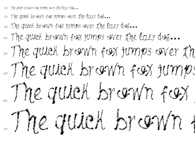 Maybe Pollock font waterfall
